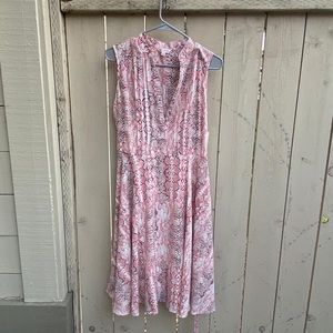 Animal print pink dress